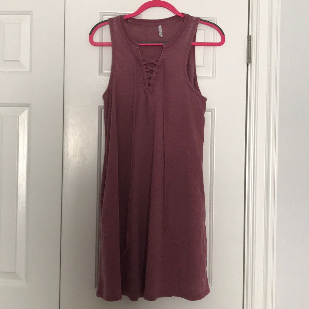 Maroon tee dress
